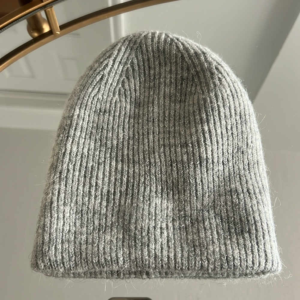 ♥️ Hat Attack Sequin Grey Cozy Beanie